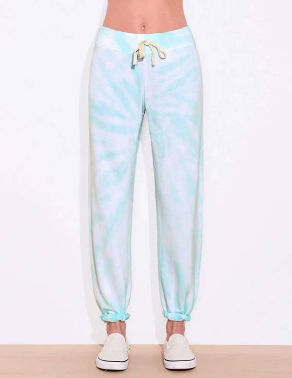 Sundry Basic Sweatpants Tie Dye Fiji Mint Blue Green White M NWT Lounge 90s